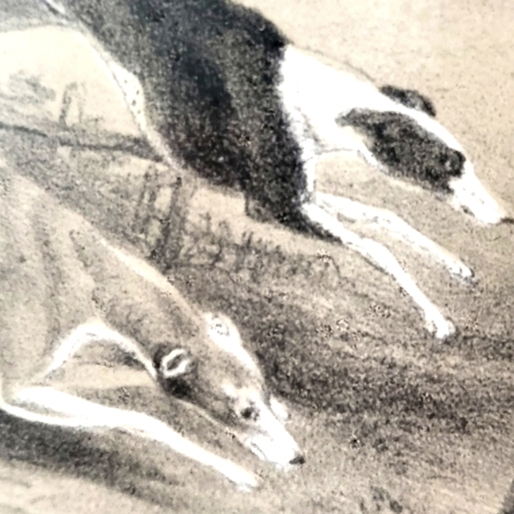 (2) 1880's Silver Guilt Equestrian Etchings Double Matting Etchings in Frames - Picture 1 of 15